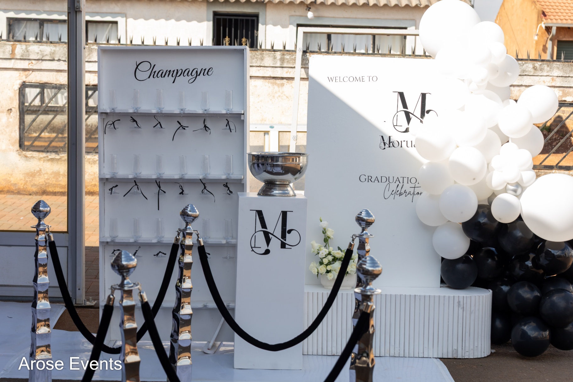 Graduations event styled by Arose Events
