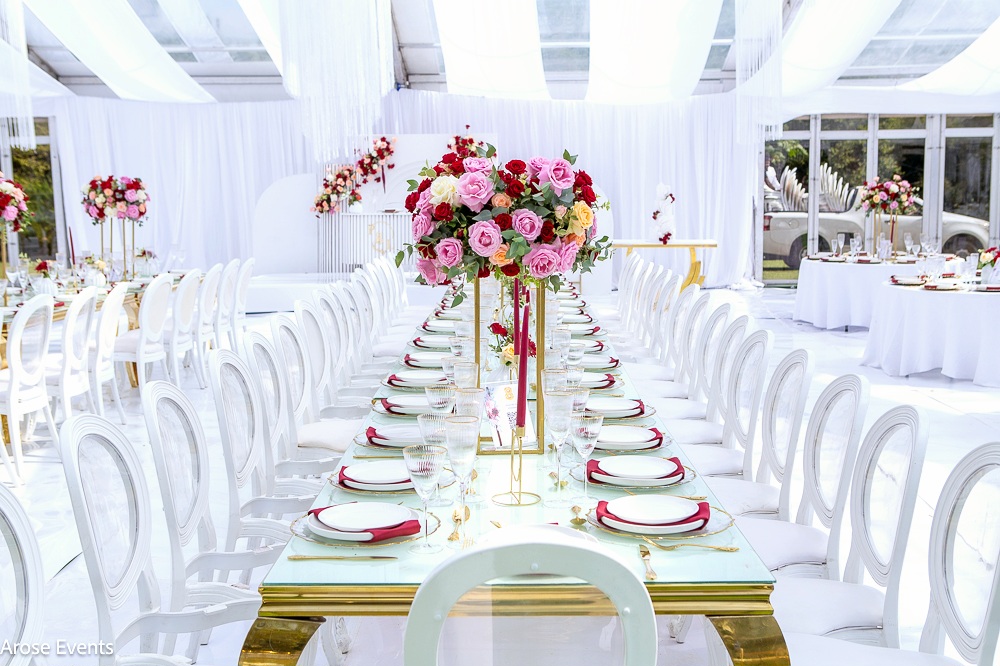 Weddings event styled by Arose Events