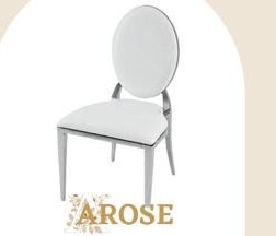 White Silver Rim for hire from Arose Events