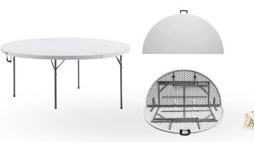 Round Folding Table for hire from Arose Events