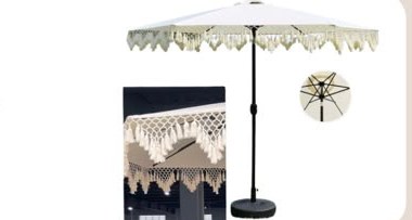 3m Boho Umbrella for hire from Arose Events
