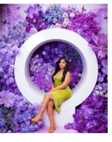 Floral Circle Backdrop for hire from Arose Events